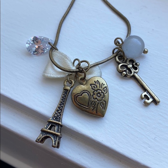 Pairs tower charm necklace - Picture 3 of 3